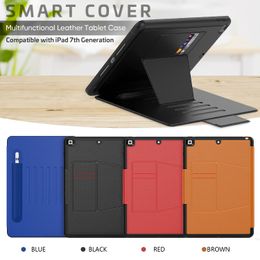 PU Leather Tablet Cases for iPad 10.2 [7th/8th Gen] Mini 6/5 Air 4/3/2/1 Pro 11 9.7-in Samsung Galaxy Tab T220 T500 T290 T307 Multi Angle Viewing 3-Layer Shockproof Protection Case