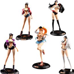 One Piece Anime 33CM Sexy Girl Figure Boa Hancock Nico Robin Nami GK PVC Action Figure toy Adult Collection Model Toys Doll Gift Q0722