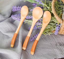 NEW13*3cm High Quality Wooden Spoons Tea coffee Milk Honey Tableware Kitchen Accessories Cooking Sugar Salt Small Spoons RRE11813