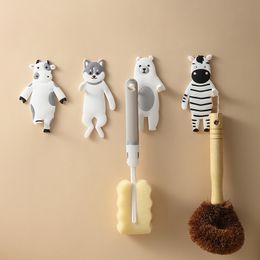 Adhesive Wall Hooks animal Fridge Hooks for Keys Wall Crochet Holder Removable Kitchen Hook Home Decor Washed