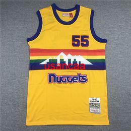 5 styles No.55 Mutombo yellow snow mountain and other styles basketball jersey