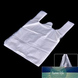 50pcs/lot Transparent Bags Shopping Bag Supermarket Plastic Bags Handle Food Packaging Bags 20*30cm