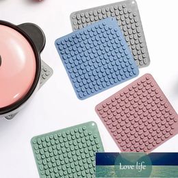 Washable Square Placemat Microwave Mitts Kitchen Hot Pot Non Slip Flexible Soft Silicone Heat Resistant Holder Pan Mat