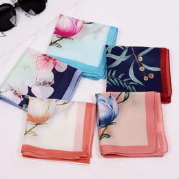 Silk Satin Square Scarf Retro Printing Pattern Trend Simulation Wholesale Scarves