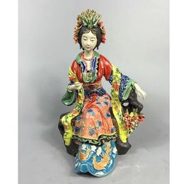 Decorative Objects & Figurines Chinese Ceramic Dolls Fine Art Female Statue Sculpture Collections Angels Porcelain Collectible Home Decor Cr