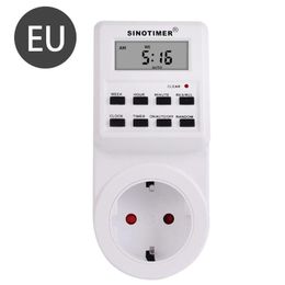 UK US Plug Digital Weekly Programmable Electrical Wall Plug-in Power Socket Timer Switch Outlet Time Clock 220V 110V AC Timers