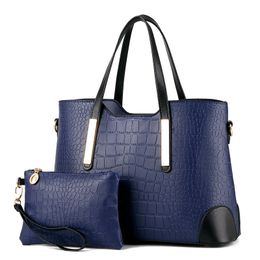 HBP Handbags Purses Women Totes Bag Handbag Purse Set 2 Pieces Bags Composite Clutch Female Bolsa Feminina DeepBlue