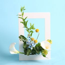 Party Supplies Wall Hanging Flower Frame Home Accessories Desktop Decor Floral Arrangement Plastic Sword Mount Picture Shelf