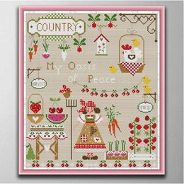 Carrot farm Handmade Cross Stitch Craft Tools Embroidery Needlework sets counted print on canvas DMC 14CT /11CT