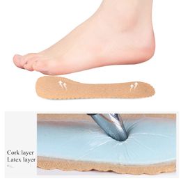 Cork High Heel Insole Non-slip Shock-absorbing Insoles For Shoes Men Women Breathable Sweat-absorbent Shoe Pad Inserts