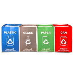 recycling bins Canada - Separate Recycling Waste Bin Bags for Kitchen Office in Home - Recycle Garbage Trash Sorting Bins Organizer Waterproof 210827