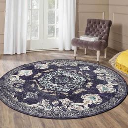 Carpets Persian Style Big Round Carpet For Living Room Floral Printed Bedroom Rugs Kids Computer Chair Anti Slip Floor Mats