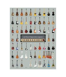 A Visual Compendium of Guitar Poster Painting Print Home Decor Framed Or Unframed Photopaper Material