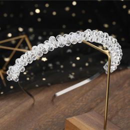 Hair Clips & Barrettes Transparent Beaded Hoop With Elegant Design Handmade Durable Long Lasting Comfortable To Wear For Daily Life Ornament