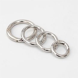 2Pcs Metal Spring O-Ring Buckles Clips Carabiner Purses Handbags Buckles Round Push Trigger Snap Hooks Carabiner Bag Accessories