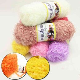 1PC 1Pc=100g Woollen Thick Coral Velvet Yarn Soft Baby Yarn Hand Knitting Cashmere Yarn Crochet Thread Infant Blanket Sweater Y211129