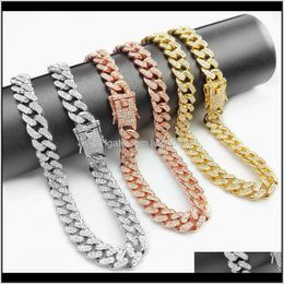 Pendant & Pendants Drop Delivery 2021 Bling Out Chains Necklace Mens Cuban Link Chain Necklaces Hip Hop High Quality Personalized Jewelry For