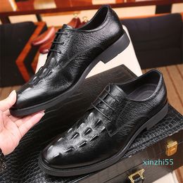 Fashion- men's shoes Business dress luxurious men high grade hand Customised breathable British trend Colour polished bridegroom wed