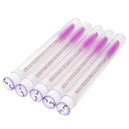 Wholesale Empty Eyelash-Brush Bottles Reusable Eyelash Brushes Tube Disposable Lashes Eyebrow Brush Replaceable Dust-proof tubes 7 Colours