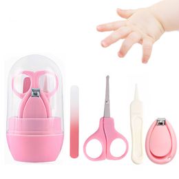 Children's Nail Clipper Knife Set, 4 Pieces Sets, Newborn Hand and Foot Care Manicure Pliers 3 Colours