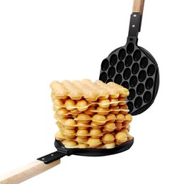 Commercial Egg Bubble Waffle Maker Mold Hongkong Waffle Eggettes Roller Iron Non-stick Coating DIY Muffins Plate