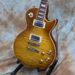 Gary Moore Peter Green Vintage Sunburst Flame Maple Top Electric Guitar Grover Tuners, Chrome Hardware, Mahogany Body, Chibson China OEM Guitars