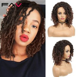 Nu Locs Dreadlock Synthetic Wig Crochet Soul Locs Braiding Hair Black Brown Colour Side Part For Black Women Daily Partyfactory direct