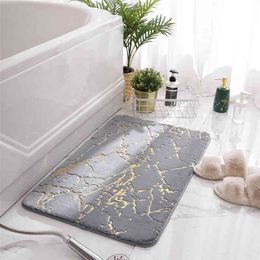 Non-Slip Mat in The Bathroom Faux Fur Rabbit Bath Mat Absorbent Shower Bathroom Carpets Soft Tolite Floor Rug WC Mat Home Decor 210622