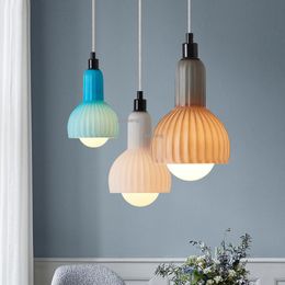 Chandeliers Nordic Colorful Glass Loft Modern LED Decor Living Room Chandelier Lighting Bar Hanging Lamps Kitchen Fixtures