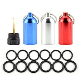 Mini Aluminium Scuba Diving Tank with 12 O Rings Brass Pick Dive Key Chain Diving Repair Kit 458 Z2