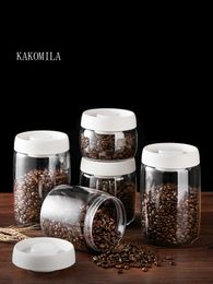 Vacuum Creative sealed glass bottle Coffee storage Tank Food Grains Container Storage Can Mason Jar Transparent