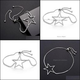 Bracelets Fashion Bracelet Exquisite Star Zircon Adjustable Jewellery For Woman Lady Bangle Drop Delivery 2021 E9Cn3