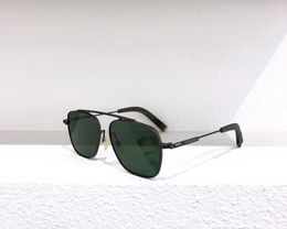 Vintage Square Sunglasses Black Green Lens Sonnenbrille Men Driving Sunglasses Vacation Sun Glasses with box