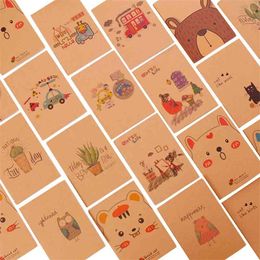 40pcs/lot Lovely cartoon Small Notebook Paper Book Diary 64K Stationery Children's gifts 210611