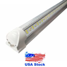 fluorescent light bulb replacement UK - T8 Integrated Double Line Led Tube 4Ft 36W 50W 8Ft 72W 100W 144W SMD2835Light Lamp Bulb 96'' Dual Row Lighting Fluorescent Replacement AC 110-277V 25PSC USALIGHT