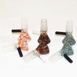 14mm bowl glass bong male hookahs with 3 Colours wholesale smoking tobacco bowls ash catcher