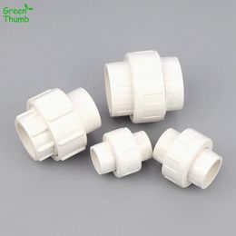 easy connectors UK - Watering Equipments 1pc Inner Dia 20 25 32 40 Mm White PVC Easy Install Detachable Quick Connector Pipe Fitting Water Supply For Garden Micr
