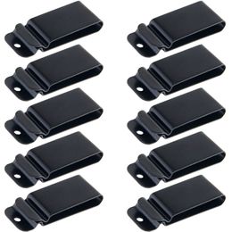 10PCS/LOT Black Kydex Holster Quick Clips Tactical Knife Sheath Gun Holster Metal Belt Clip Spare Part