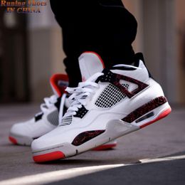 2021 new sports shoes Retro joe 4 technology shock absorption actual combat hot lava marble men's and women's basketball