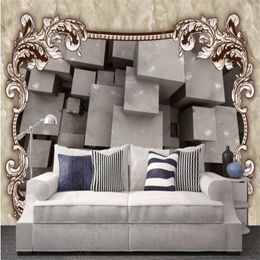 3d stereoscopic wallpaper European fashion background wall modern wallpaper for living room