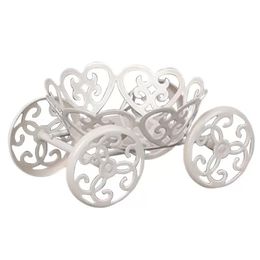 New arrival horse Carriage Cake Stand White Pastry Baking Metal Wheel Cupcake Stand Cake Display Wedding Birthday Party