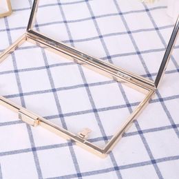 Bag Parts & Accessories Metal Frame Box Purses Handles For DIY Handbags Evening Clutch L4ME