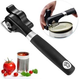 Safety Easy Stainless Steel Manual Can Opener Effortless Openers with Turn Knob Household Kitchen Useful Tools