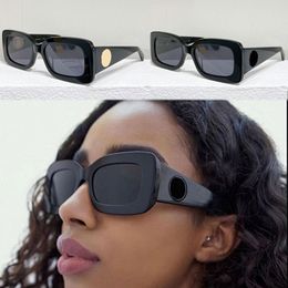 Square sunglasses 4081 mens womens designer rectangular black frame fashion trend luxury brand glasses 4081 travel vacation UV protection top quality with box