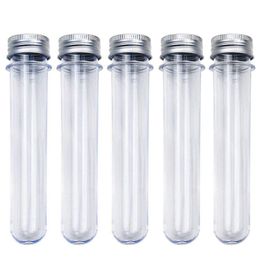 Lab Supplies 25pcs 30ml Excellent Plastic Transparent Test Tubes With Aluminum Cap Bottles School Equipments 25x110mm