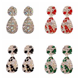 Colourful Crystals Drop Dangle Earrings Fine Jewellery Accessories For Women Fashion Trend Rhinestone Pendientes Bijoux