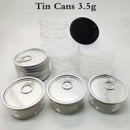 flower tins wholesale Australia - Flowers Packaging Tin Cans Dry herb Plastic Bottles 100 ML-Aluminum Plastic-Can Oem Logo Airtight Lids 3.5g Custom Stickers Press can Empty Clear Bottle