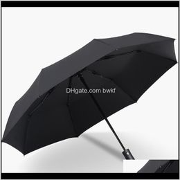 Umbrellas Gear Housekeeping Organisation Home Garden Drop Delivery 2021 Matic Rain & Sun Umbrella Black Coating Parasol Anti-Uv 3 Folding Win