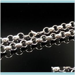 Chains Necklaces & Pendants Jewelrychains Gnayy Jewellery 8Mm/ 10Mm Stainless Steel Large Round Rolo Link Chain Necklace Bracelet 8 Inch-40 In