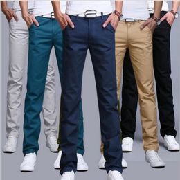 Spring Autumn Casual Pants Men Cotton Slim Fit Chinos Fashion Trousers Male Brand Clothing Plus Size 9 colour 919